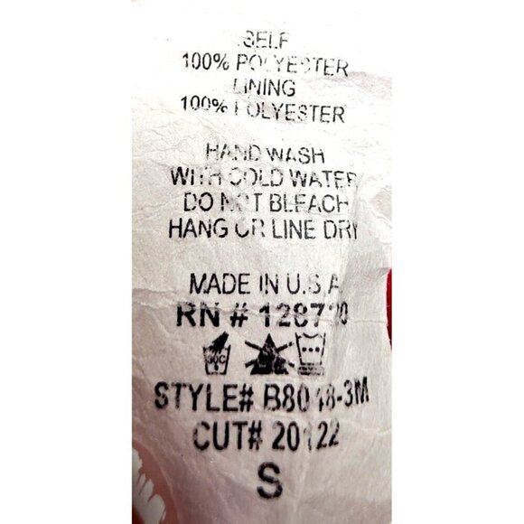 Red Blue Boho Elastic Waist Skirt S 100% Polyester Made In USA - Picture 3 of 13